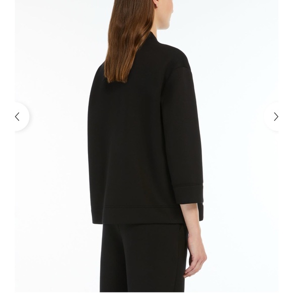 S Max Mara Zip Bomber Jacket Black - Size Large - Picture 2 of 6